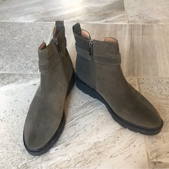 Franco Sarto Meridian Water-Resistant Suede Ankle Boots, Size 8M Women. - Picture 1 of 12